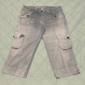 Lucky Brand Vintage distressed cargo capri size 8
